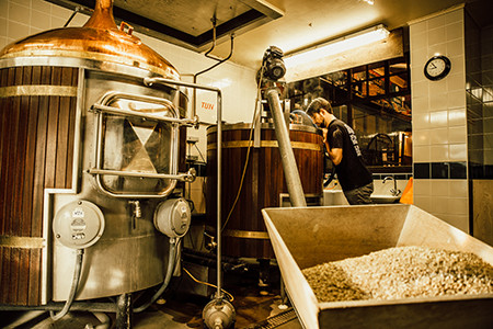 Man brewing beer